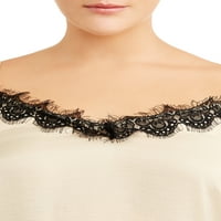 Szeretem a Sadie női plusz méretű Lacey V-nyakú szatén camisole-t