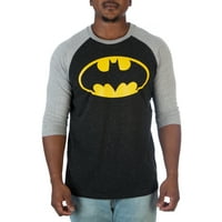 DC képregények nagy férfi batman embléma raglan ing, 2xl