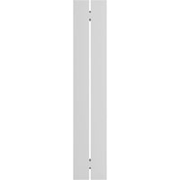 Ekena Millwork 1 4 W 54 H True Fit PVC Két tábla távolságra helyezett tábla-N-Batten redőnyök, alapozva