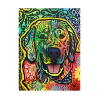 Védjegy Képzőművészet 'Dog Pop Green' vászon művészete, Dean Russo
