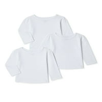 Garanimals kislányok alapvető pólója, hosszú ujjú, 3 csomag, méret 0 3m-24m