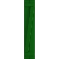 Ekena Millwork 3 4 W 30 H True Fit PVC Két tábla csatlakozott a Board-N-Batten redőnyöknek W Z-Bar, Viridian Green
