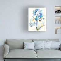 Tanis Bula 'Iris in Blues' Canvas Art