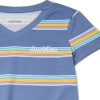 Justice Girls rövid ujjú póló ruha, méretek 5- Plus