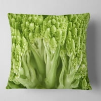 Designart Fresh Green Romanesco Florets - Virágos dobás párna - 16x16