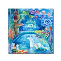 Védjegy Képzőművészet „Egyszarvú fürdés” vászon művészete Oxana Ziaka