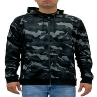 Burnside Men camo gyapjú cipzáras kapucnis pulóver, M-2XL méretek