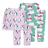 Carter gyermekem gyermeke és kisgyermek lány pizsama szett, 2-csomag, 2 darab, 12M-5T méretű