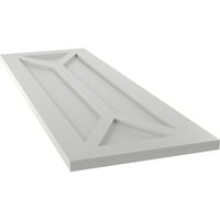 Ekena Millwork 15 W 42 H True Fit PVC San Carlos misszió stílusú rögzített redőnyök, Hailstorm szürke