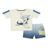 Baby Shark Toddler Boys póló és rövidnadrág szett, 2 részes, méretek 18M-5T