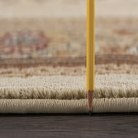 Szenzáció hagyományos elefántcsont- és skarlát beltéri szőnyeg, 6,7 '9,6'