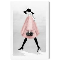 A Wynwood Studio Fashion and Glam Wall Art vászon nyomtatványok „divatos rugók” kifutópálya - rózsaszín, fekete