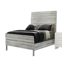 Acme bútor Shayla California King Panel Bed, Antik Fehér