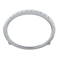 Carat T.W. Brilliance Fine Jewelry Diamond Enhancer gyűrű 10 kt fehér aranyban, 5. méret