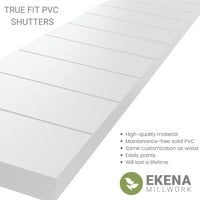 Ekena Millwork 12 W 78 H True Fit PVC Horizontális Slat Modern Style rögzített redőnyök, Hailstorm szürke