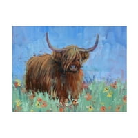 Jennifer Stottle Taylor 'Skót Highland Cow' vászon művészet