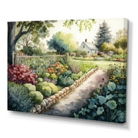 Designart Fresh Garden a Cottage III vászon fali művészetében