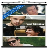One Direction - Csoportos kollázs fali poszter fa mágneses kerettel, 22.375 34