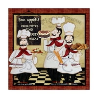 Védjegy Szépművészeti 'Bistro French Chefs 1' Canvas Art készítette: Jean Plout