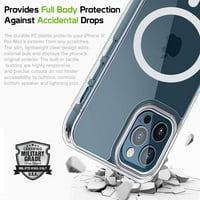 Mágneses barátságos iPhone Pro MA tok, vékony átlátszó sokkoló és karcálló az Apple iPhone Pro MA -hoz - CLEAR