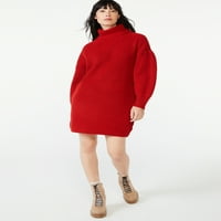Ingyenes összeszerelő női gyáva pulóver ruha redős vállakkal
