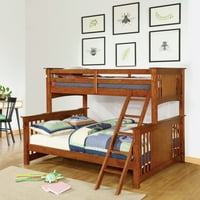 Amerikai bútorok Harlow fa emeletes ágy, ikerkirálynő, tölgy