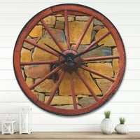 Designart 'Old Country Wood Wheel' rusztikus fa falió