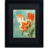 Védjegy Képzőművészet Tulips Alblaze II canvas Art by Color Bakery, fekete matt, fekete keret