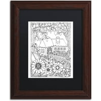 Védjegy Képzőművészet Cottage vászon művészete: Kcdoodleart Black Matte, Wood Frame