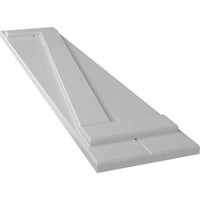 Ekena Millwork 3 4 W 40 H True Fit PVC Két tábla csatlakoztatta a Board-N-Batten redőnyöket W z-bar, alapozva