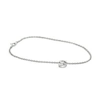 JewelersClub sterling ezüst minimalista kezdeti s Charm karkötő