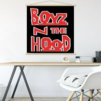 Boyz n A Hood - Logo fali poszter fa mágneses kerettel, 22.375 34