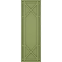 Ekena Millwork 15 W 63 H True Fit PVC Bungalow Rögzített redőnyök, MOSS Green