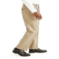 A Dockers férfiak nyugodt illeszkedése könnyű khaki nadrágot - redőzött