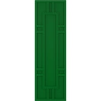 Ekena Millwork 15 W 77 H True Fit PVC Hastings rögzített redőnyök, Viridian Green
