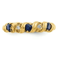 Primal arany karátos sárga arany zafír és egy gyémánt gyűrű