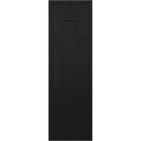 Ekena Millwork 15 W 67 H True Fit PVC Hastings rögzített redőnyök, fekete