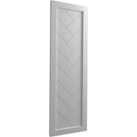 Ekena Millwork 18 W 59 H True Fit PVC Egyetlen Panel Heringbone Modern Style rögzített redőnyök, alapozva