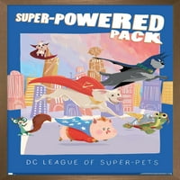 Képregény film DC szuper háziállatok Ligája-szuper teljesítményű fali poszter, 22.375 34 keretes