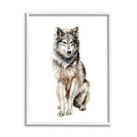 Stupell Industries sarkvidéki farkas gyermekek óvoda akvarell festménye, 30, Fo Hollow Studios tervezése