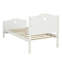 Irene elkerülhetetlen fa platform ágy, iker, fehér