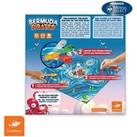 Foxmind Games: Bermuda Pirates mágneses társasjáték gyerekeknek, magával ragadó kalóz -kalandot a családnak és a barátoknak,