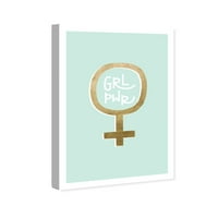 Girl Power Sign Draws Vászon Art Print