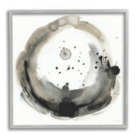 Dörmögés kör alakú kortárs festék splash absztrakt festés szürke keretes művészeti nyomtatási fal művészet