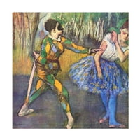 Edgar Degas 'Harlequin és Colombine' vászonművészet