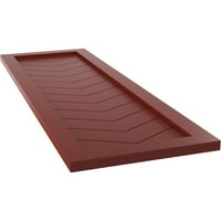 Ekena Millwork 12 W 33 H True Fit PVC egy panel Chevron modern stílusú rögzített redőnyök, borsvörös