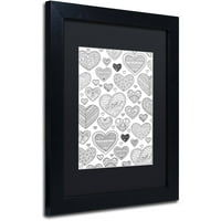 Védjegy Szépművészet Hearts on Hearts Canvas Art készítette: Hello Angel, Black Matte, Fekete Frame