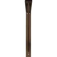 Ekena Millwork 2 W 18 D 18 H Hagyományos acélkonzol, kalapált sötét bronz