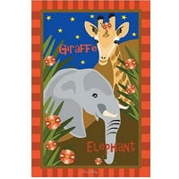 Védjegy Art Zsirt és elefánt vászon művészet, Grace Riley
