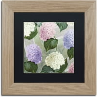 Védjegy Szépművészet Hortensia Soft Green Canvas Art by Color Bakery Black Matte, Birch Frame